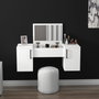 Hanah Home Mesa de Maquillaje Mercan Blanco con Espejo